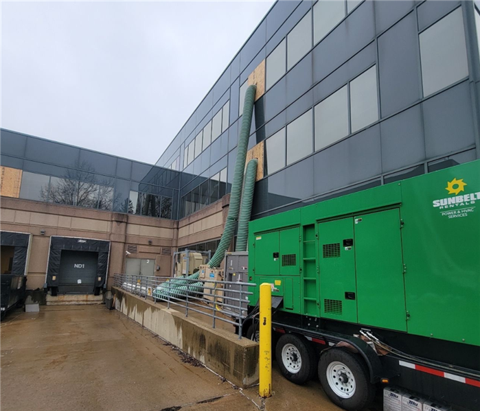 servpro at commercial building in cleveland